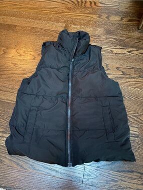 abercrombie kids Black Quilted Puffer Vest with Zip